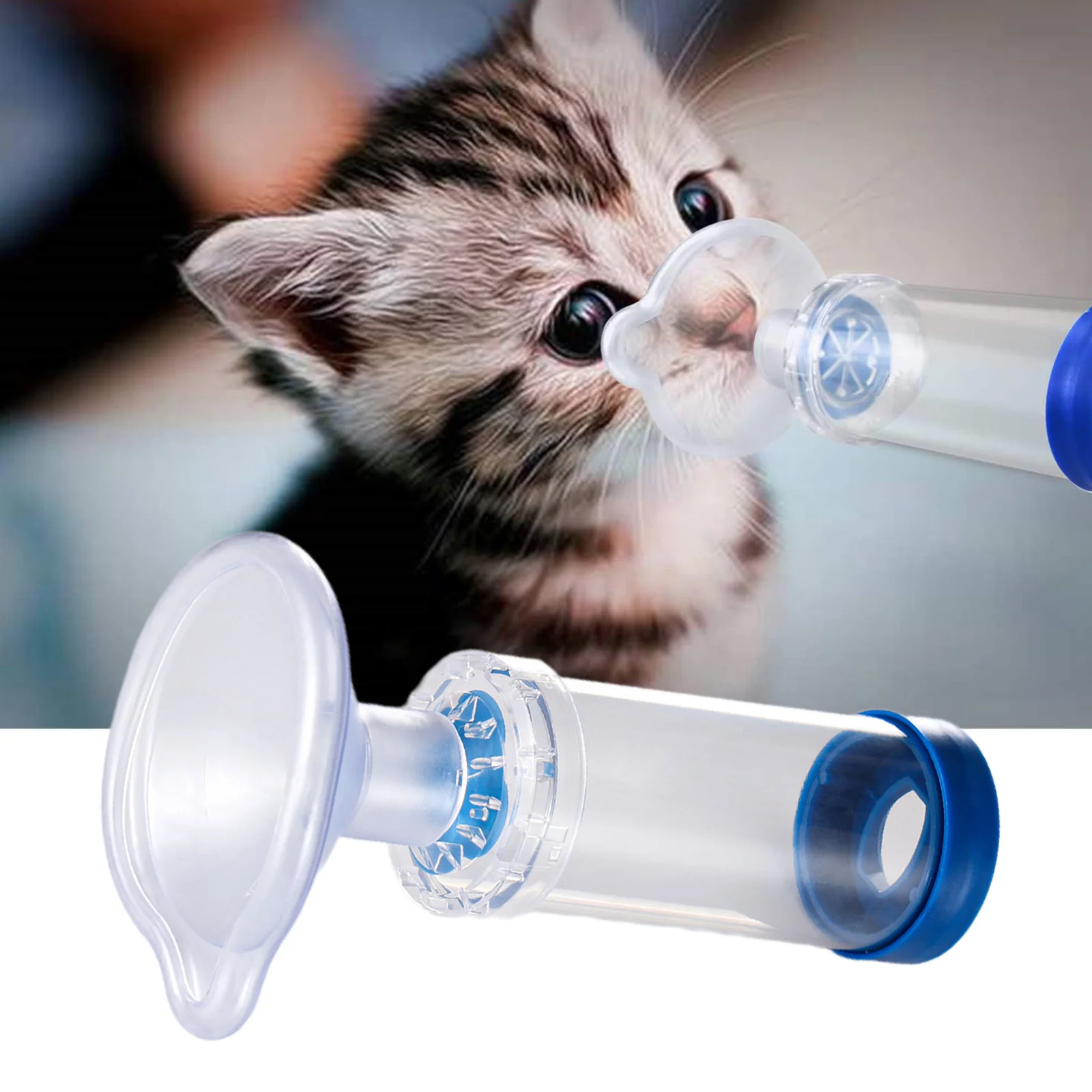 Pet Inhaler Spacer Handheld Spacer Dog Pets aerosol chamber Aerochamber Device Cat Dog Inhaler Mask Handheld inhaler Pet Respiratory Aid Tool