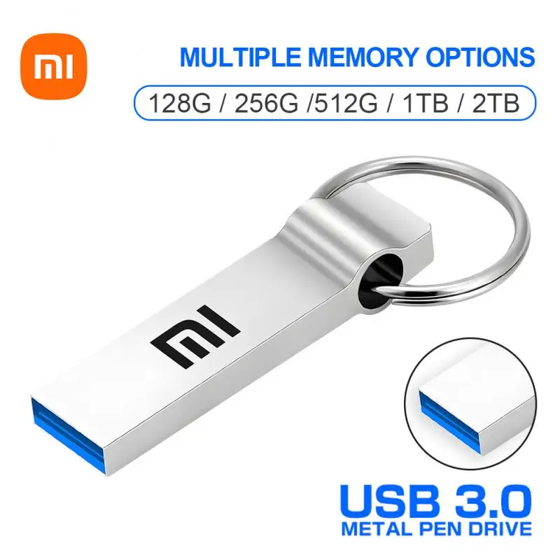 Xiaomi Mini Usb Flash Drive 2Tb Ad Alta Velocità 1Tb Pen Drive 128Gb 256Gb 512Gb Memoria Usb Per Windows 11 10 9 8 Con Portachiavi Regalo
