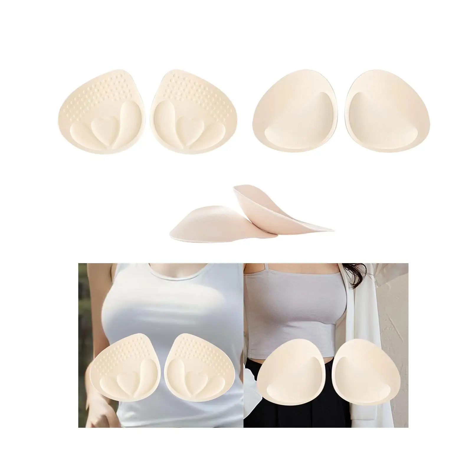 Women Bra Pads Inserts Lightweight Bra Insert Soft Chest Insert Pads Replacement