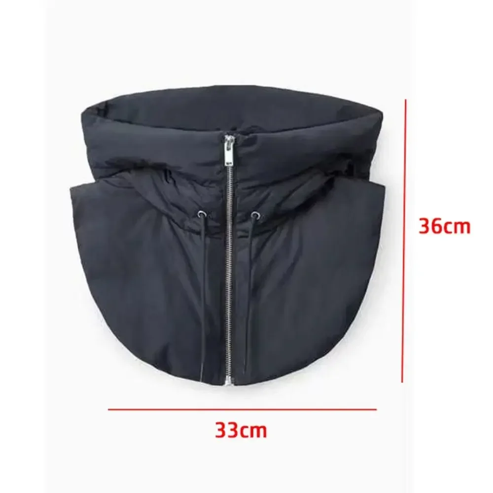 Ultralight Down Hooded Hats Drawstring Removable Neck Cover Scarf Balaclava Hat Zippper Coat Short Tank Top Women's