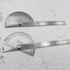 1PCS 100mm Stainless Steel 180 Protractor Angle Meter Measuring Ruler Rotary Mechanic Tool Ruler Protractor 3