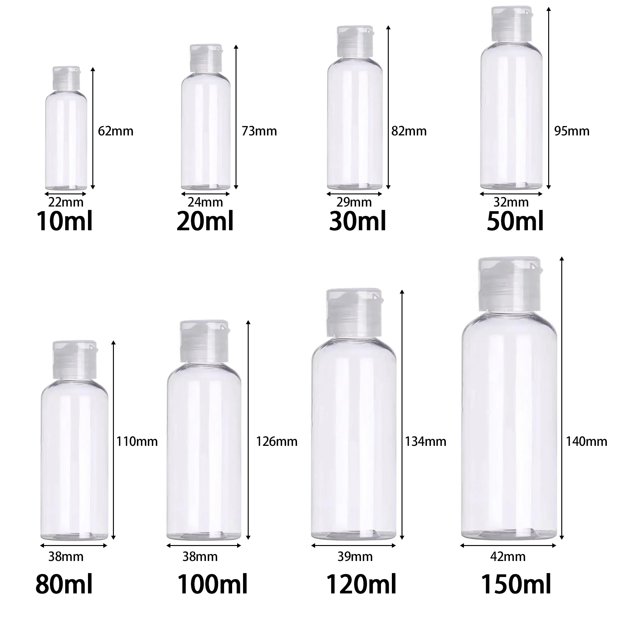 Compact Leak-Proof Travel Toiletry Bottles - TSA Approved