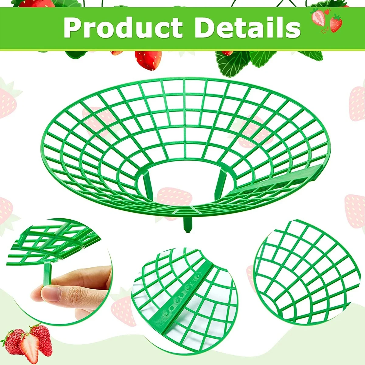 5/10Pcs Strawberry Plant Supports with 3 Sturdy Legs Strawberry Growing Racks Protector Frame Holder Cage From Mold Rot Dirt