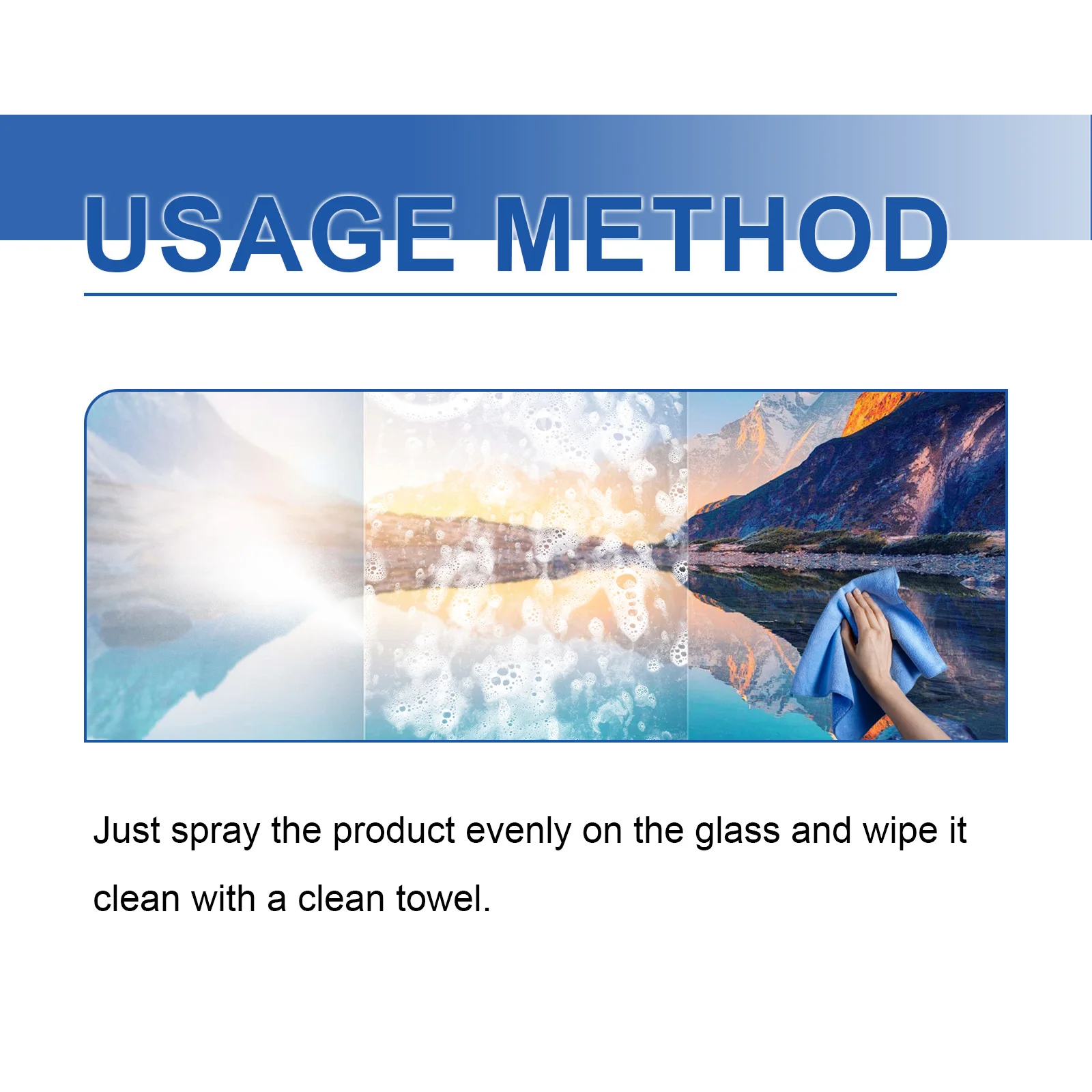 1/2/3/5Set Glass Cleaner Powerful Dust & Stain Remover Crystal Clear Mirror Finish Eco-Friendly Professional