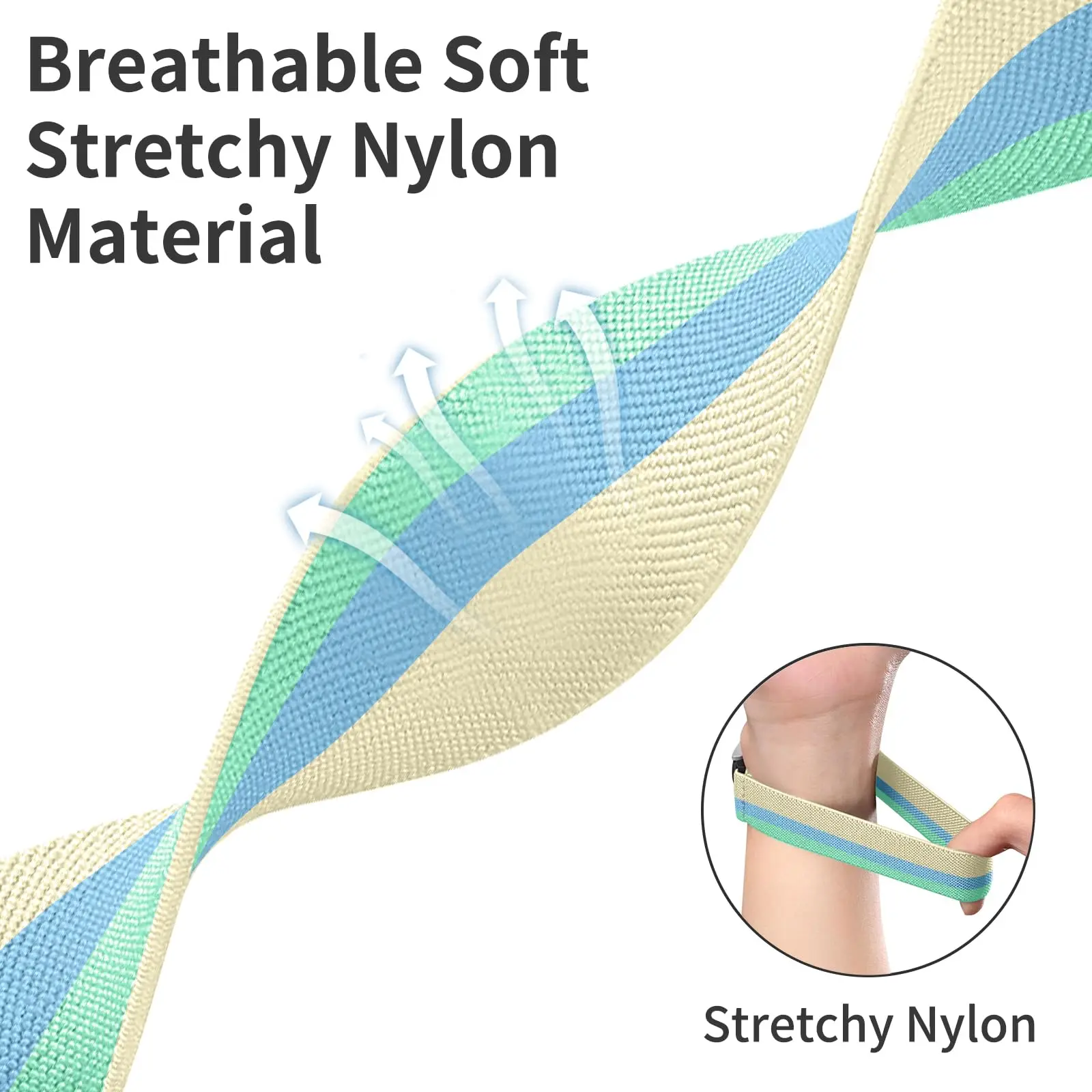Gradient Color Woven Magnetic Buckle Band - Stretchy Sport Band