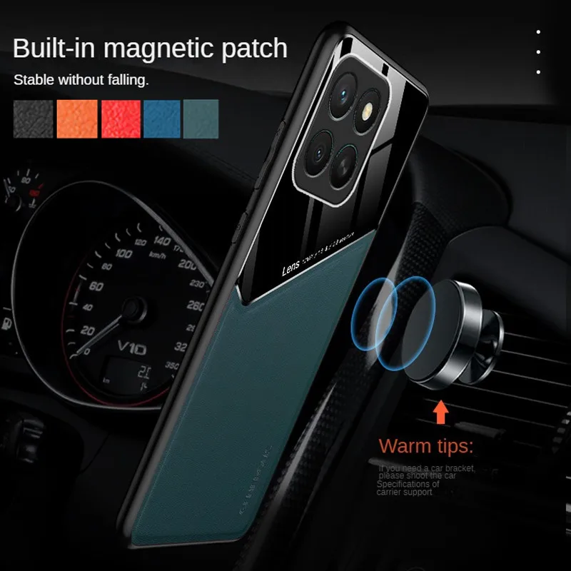 Leather Texture Shockproof Case with Car Magnetic Holder