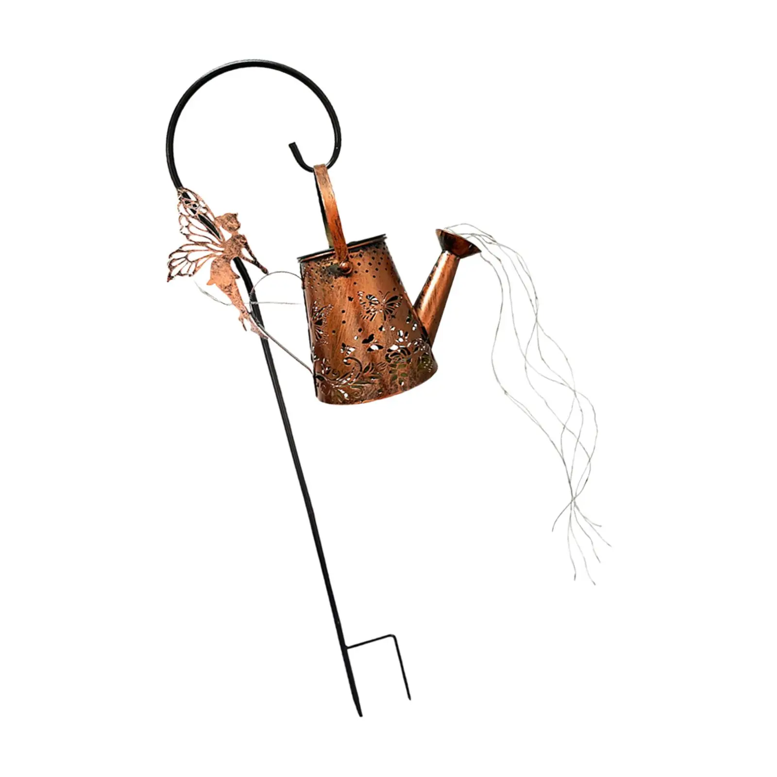 Solar Watering Kettle Lamp, Garden Stake Light, Decorative Height 79cm,