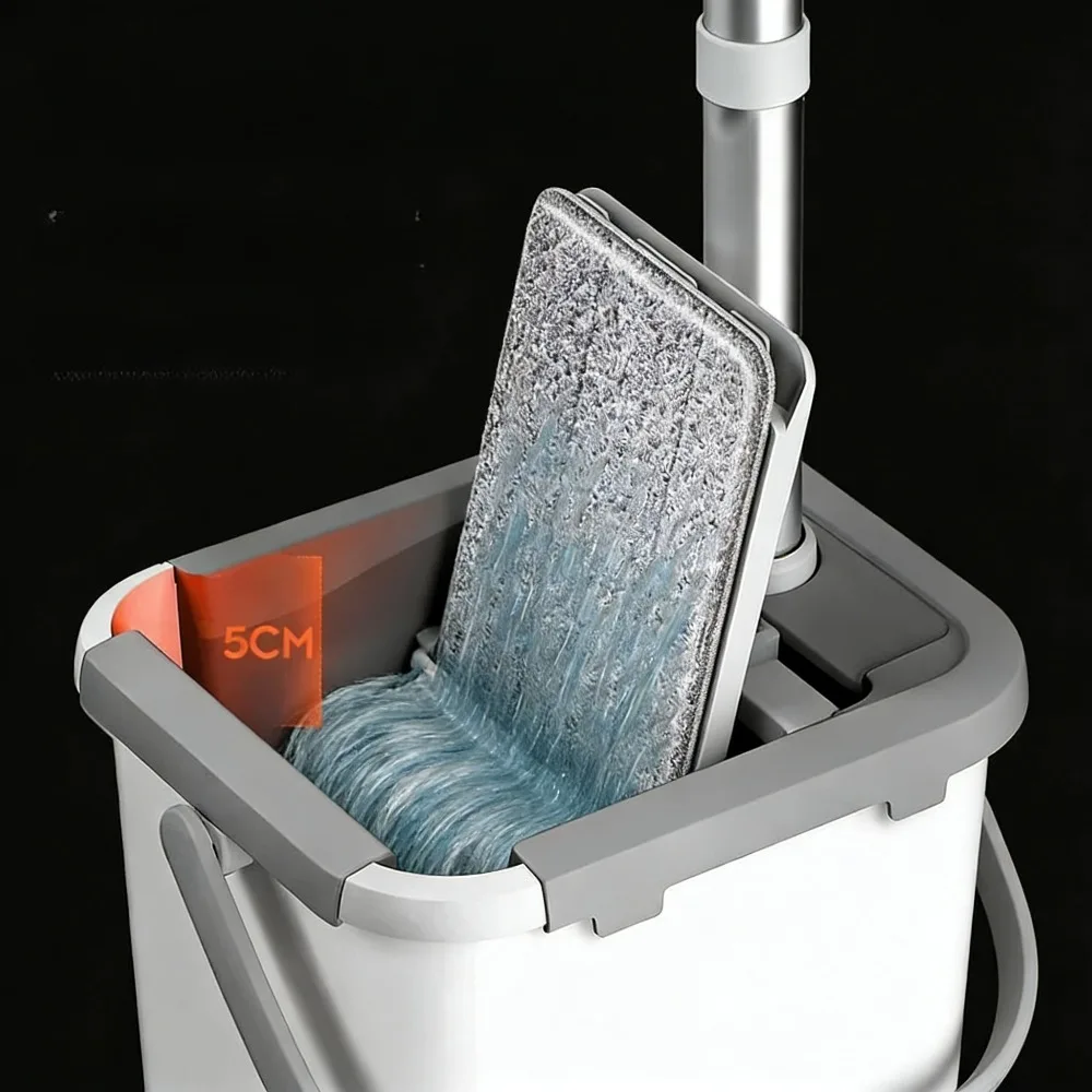 Wet Dry Magic Cleaning Mop Set with Bucket, Self-Wringing Easy Rinse Mop for Hardwood, Laminate, Tile Floors in Home floor mop