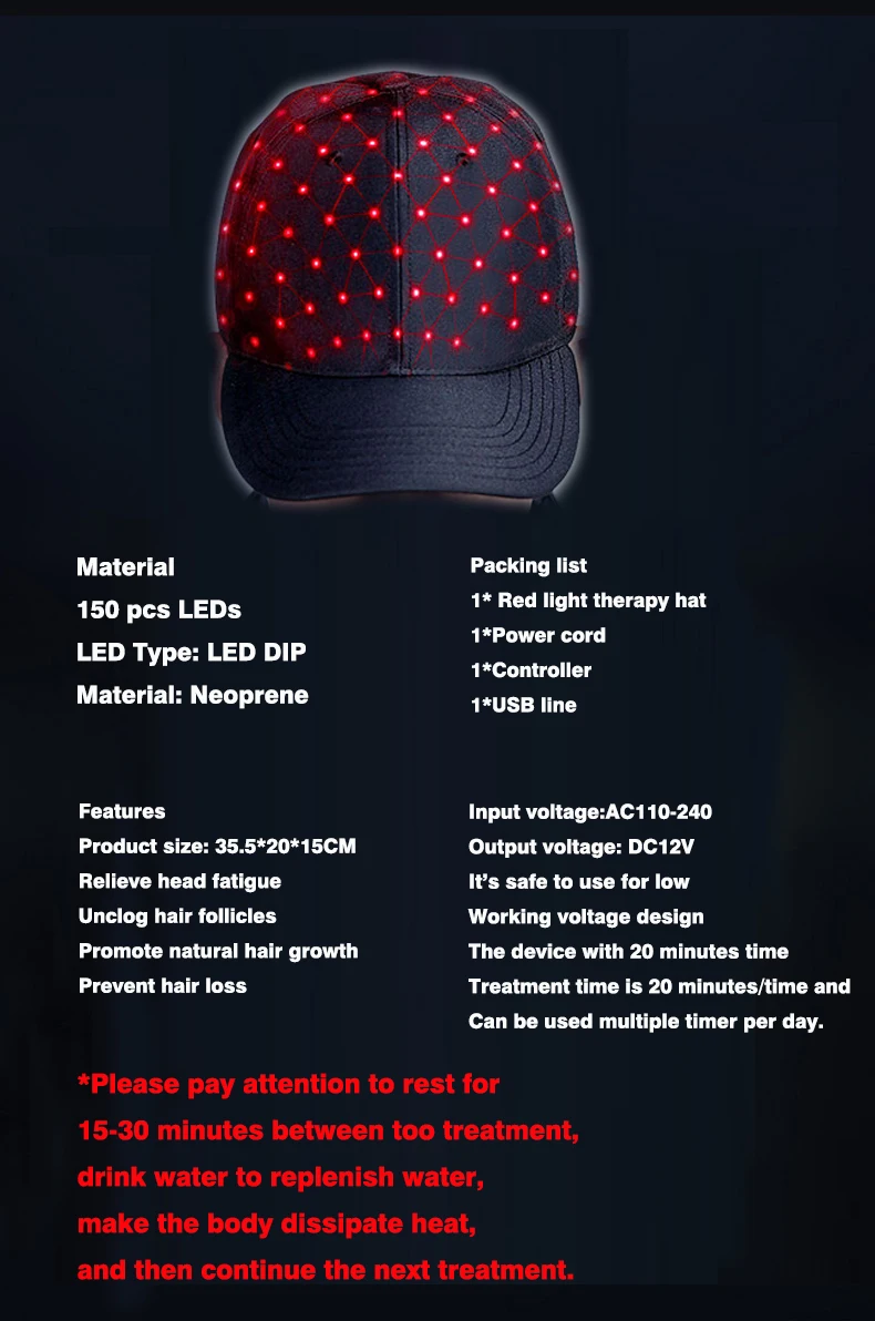 red light hair growth