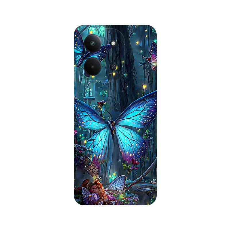 Floral Wolf Shockproof Silicone Phone Case - Soft TPU Cover