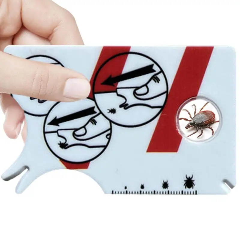 Tick Card For People Tick Remover For Dogs Portable Tick Card With Magnifier For Gently Remove Ticks From People And Pet