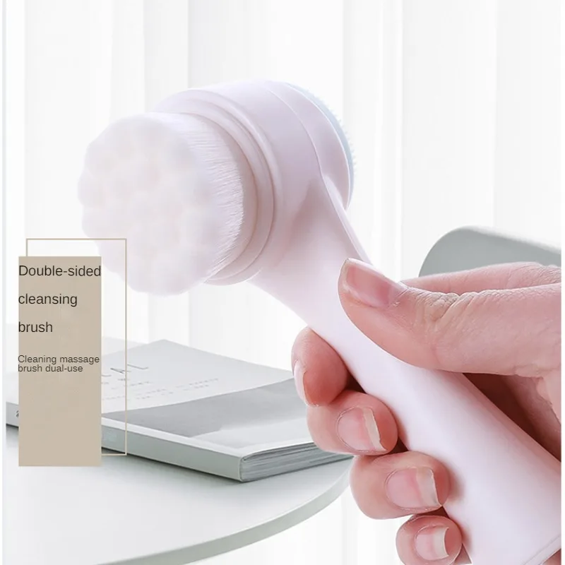 Double Sided Silica Gel Facial Brush Exfoliator