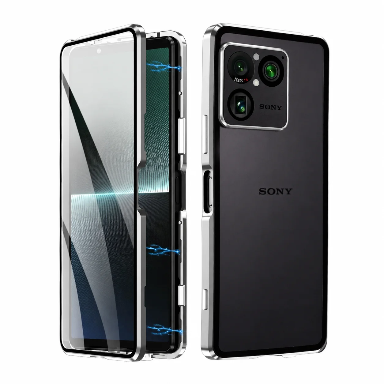 Enhanced Magnetic Metal Frame Double-Sided Glass Phone Case Cover