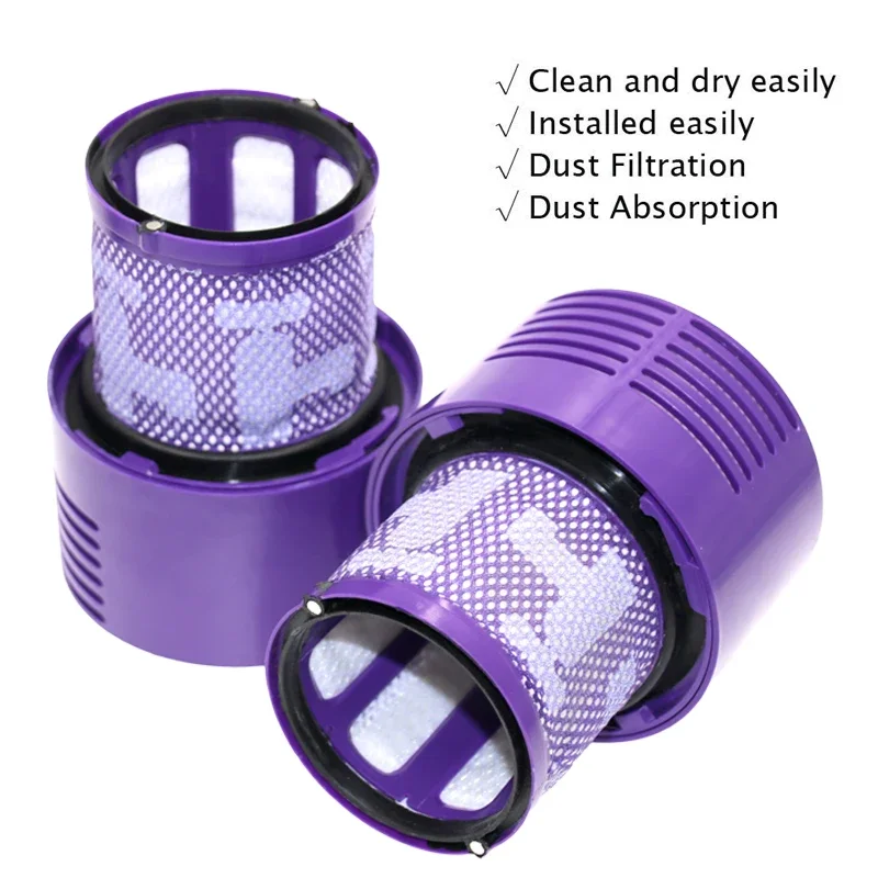 Dyson V10 Accessories Filters SV12 Cyclone Cordless Vacuum Cleaner Washable Replacement Post-Filter Spare Parts For Dyson
