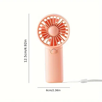 2024 Cute Mini Fan Portable Handheld Fan Lightweight Handy Fan Pocket Size Low Noise Small Electric Fan Student Gift Outdoor Fan 2