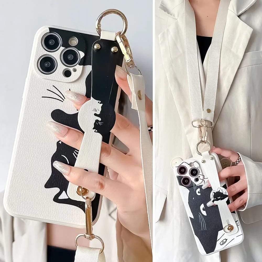 SoCouple Cat Neck Lanyard Wrist Strap Holder Phone Case Cover