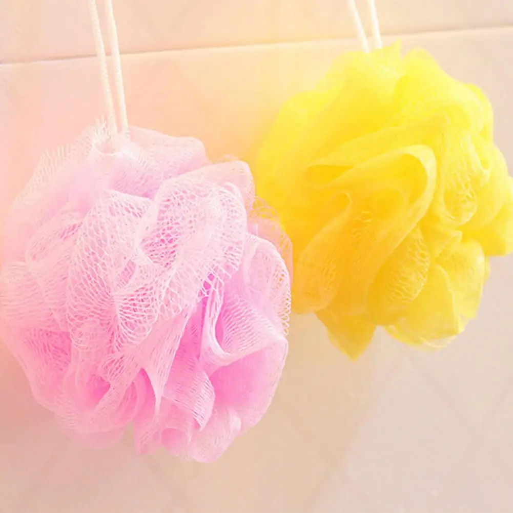 2Pcs  Body Scrubber Ball Unique More Thicken Fine Texture Bath Mesh Ball Durable Bright-colored Bath Ball