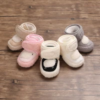 0-18Months Newborn Winter Snow Baby Boots Warm Booties Soft Sole First Walkers Shoes for Baby Infant Shoes Toddler 2