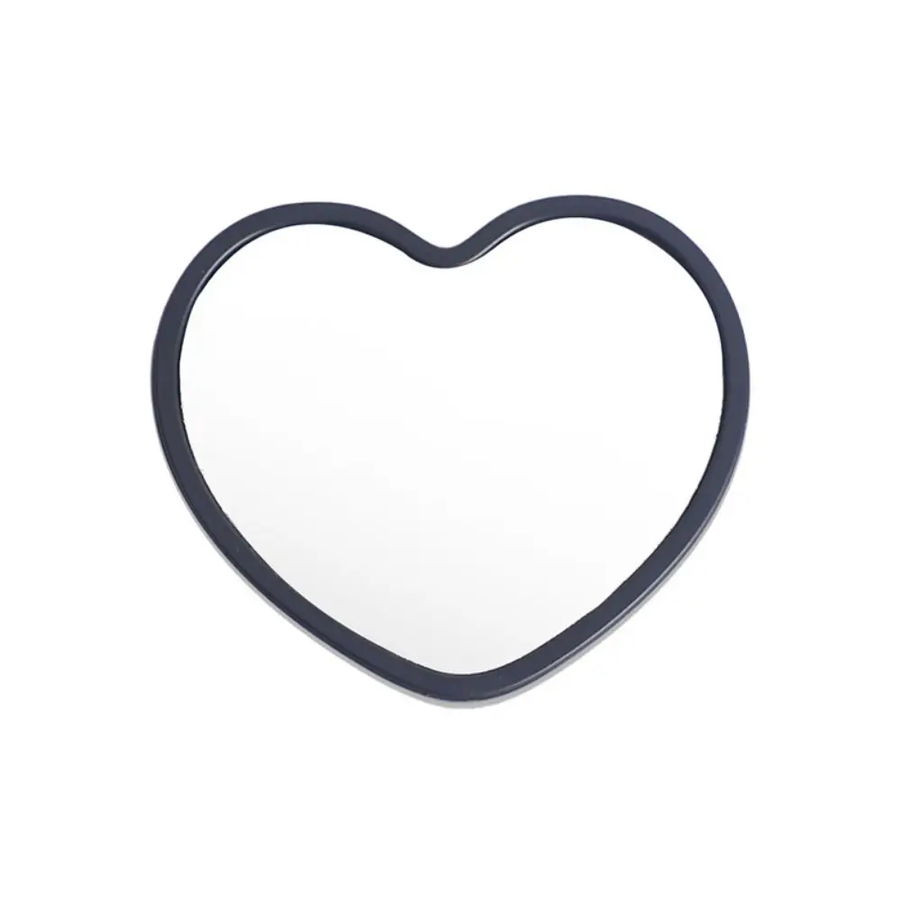 Basit Tek Taraflı Kalp Şeklinde Ayna El Tipi Yüksek Çözünürlüklü El Aynası Küçük Güzellik Makyaj Aynası Kadın