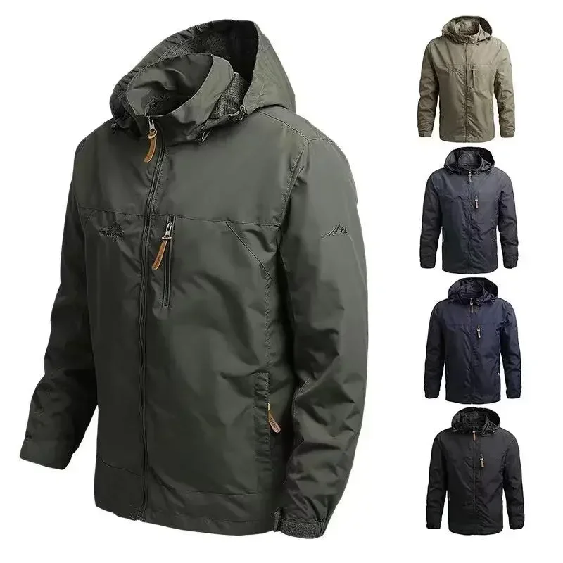 Men Windbreaker Retro Field Jackets Outerwear Mens Tactical Waterproof Pilot Coat Hoodie Men Hunting Army Clothes luckymarche le match hoodie field parka qwcax23201bex