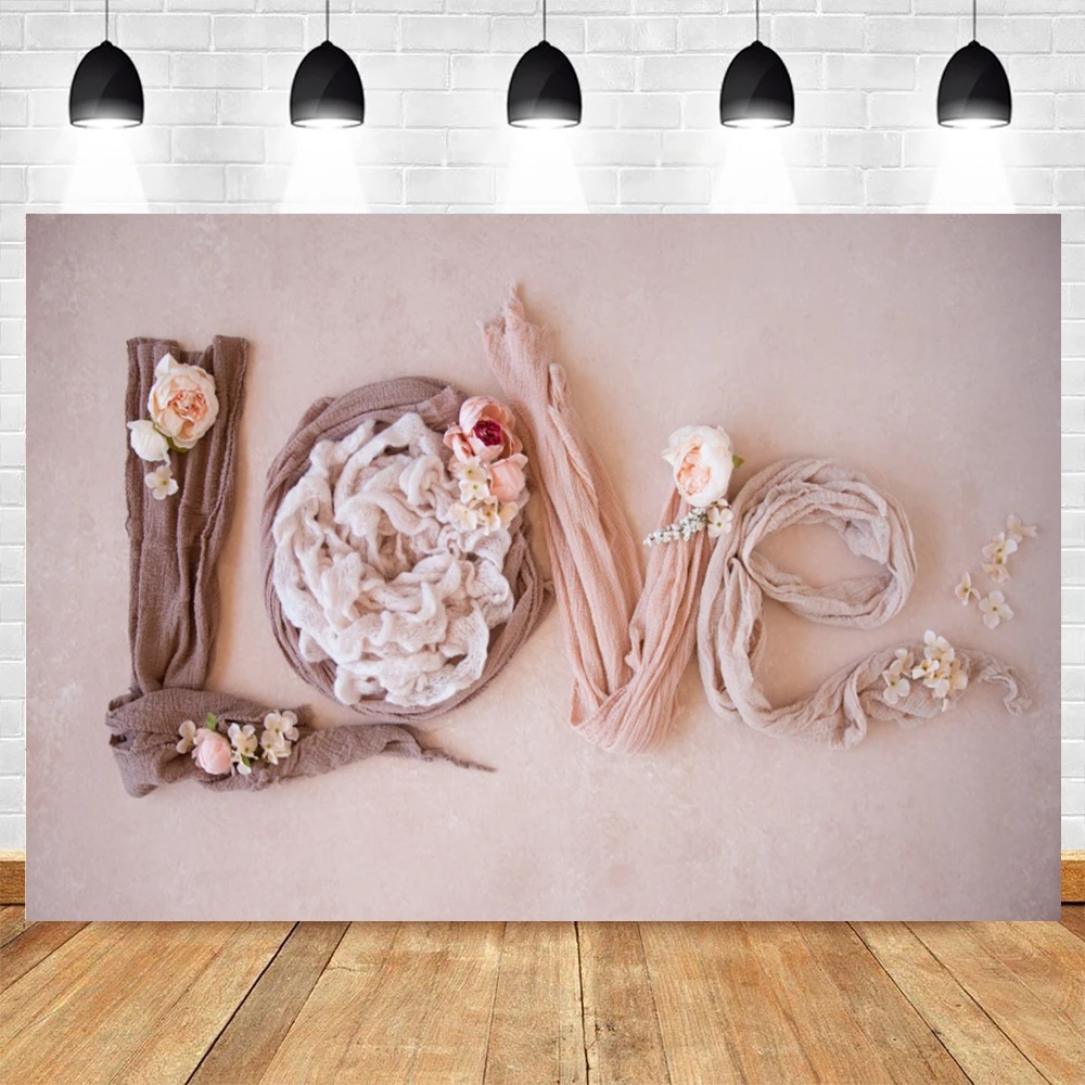 Newborn Backdrop Baby Shower Spring Flower Wood Floor Swing Birthday Background Sleeping Baby Portrait Backdrops Photo Studio photo backdrop