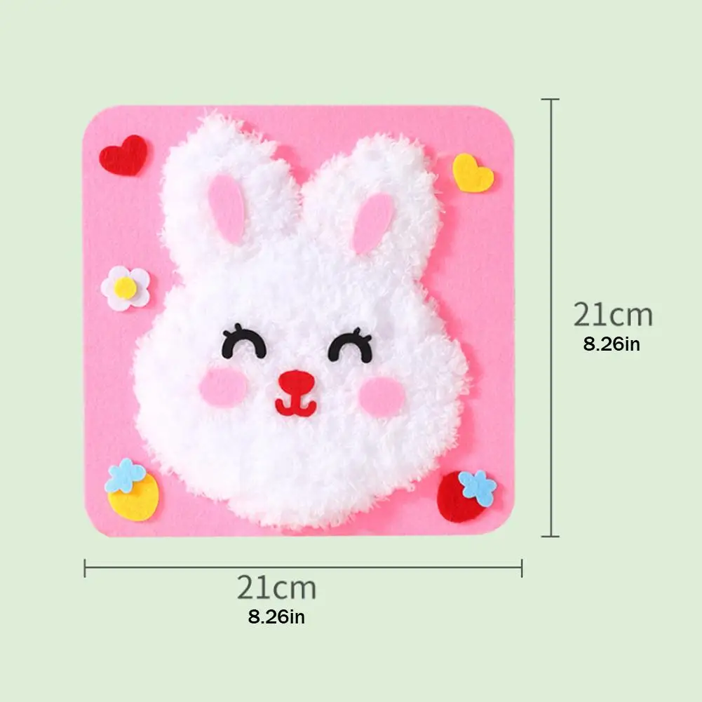 Whimsical Children's DIY Embroidery Kit with Soft Yarn and Cartoon Patterns