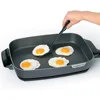 16 Inch Slimline Electric Skillet with Glass Cover,Nonstick,Adjustable Temperature,Black,Tempered glass cover 6