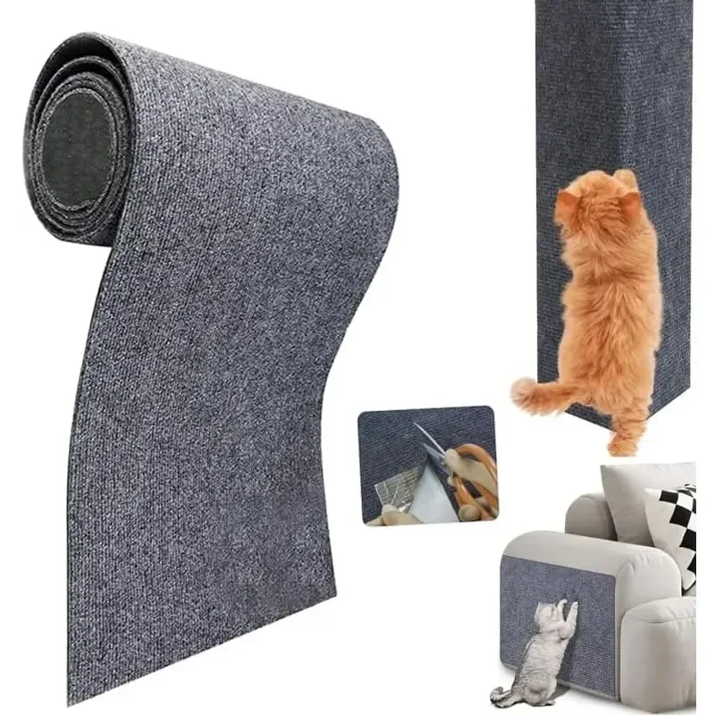 Self-Adhesive Cat Scratching Mat Trimmable Cat Carpet Scratching Post Carpet Prevent Scratch Furniture Protector Toy leather watchband,cat scratching mat,cat scratch mat,cat scratching post