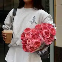 Women's Grey and Navy Sweatshirt cotton crew neck long sleeve relaxed fit autumn winter sweatshirt female winter clothes women - Image 3