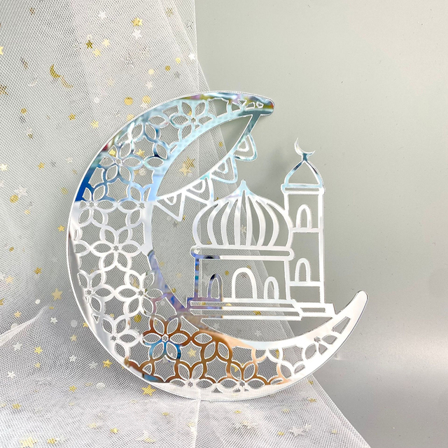 EID Acrylic Wall Sticker 2022 Ramadan Decor for Home Islamic Ramadan Kareem Muslim Party Decor Eid Mubarak Gifts Eid Al Adh