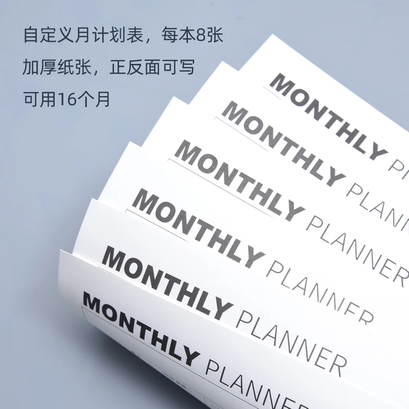 Zoecor FIZZ Weekly Plan Desktop Efficiency Plan PU Monthly Planner Daily Learn Time Management Notepad Multifunction Book