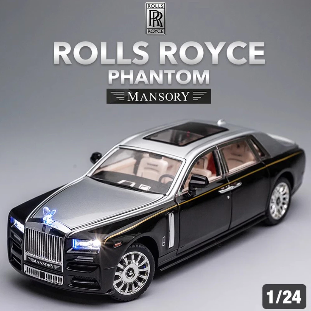 1/24 Rolls Royce Phantom Diecast Toy Cars Model Simulated