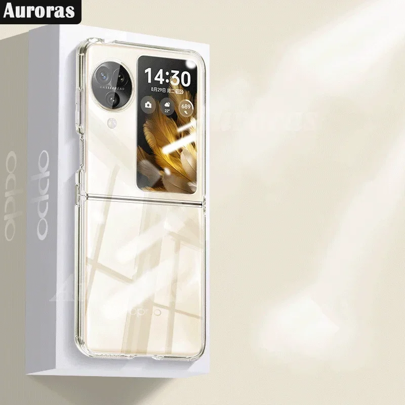 Per Oppo Find N3 Flip Case Trasparente Bare Machine Hard Shell Per Oppo Find N2 Flip Oneplus Open Schermo Piegato Copertura Integrata