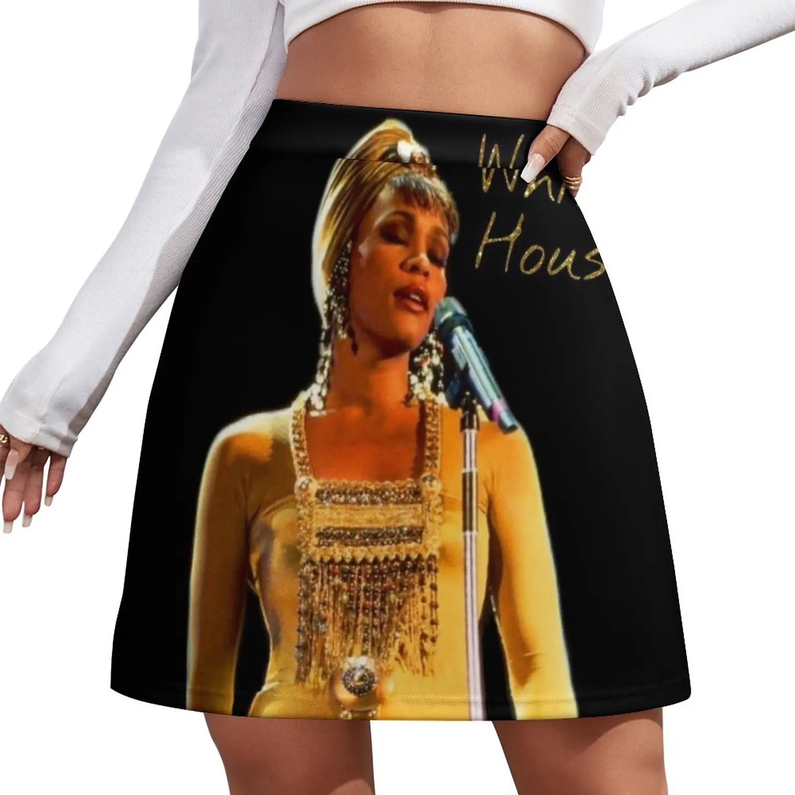 Whitney in gold Mini Skirt Clothing Sexy mini skirt korean clothes ladies skirts for womens 2024