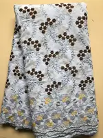 Purple African Swiss Voile Cotton Lace Fabric 2026 High Quality 5 Yard Embroidered Nigerian Lace Fabric Elegant Dress for Sewing 5