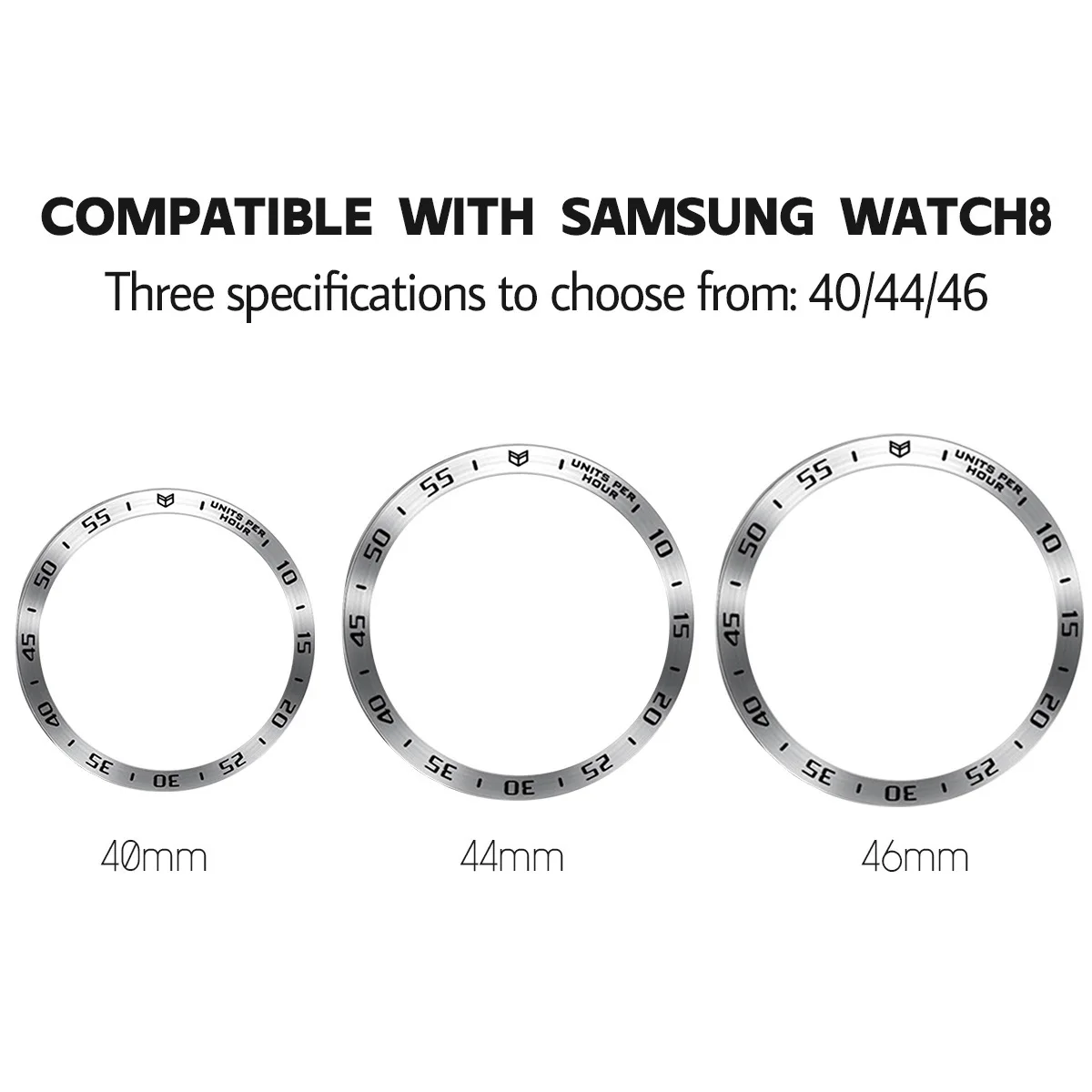 Premium Metal Bezel Ring with Time/Speed Scale Frame - Sleek Protective Accessory