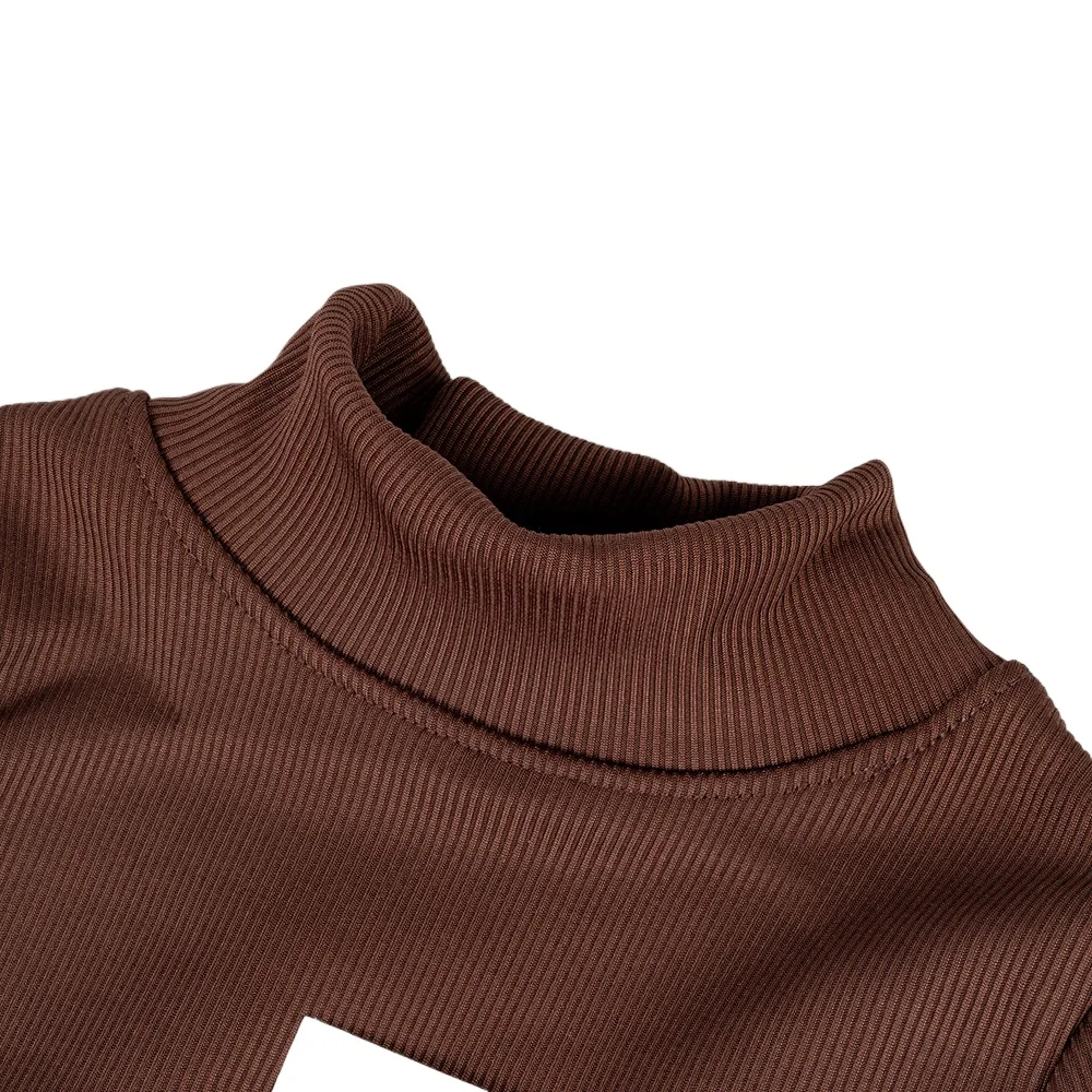 الأطفال الخريف الشتاء الياقة المدورة البلوز طويلة الأكمام أسفل قميص عادية الدافئة تي شيرت الاطفال طفل الفتيان الفتيات الملابس بلايز