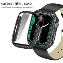 

Carbon fiber Cover Case For Apple Watch series 7 6 SE 5 4 3 44mm 41mm 45mm/40mm 42mm 38mm Protective Frame iwatch Accessories