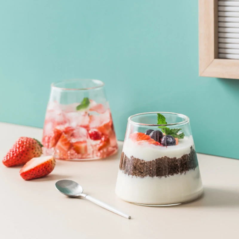 Creative Glass Glass Household High Borosilicate Glass Single Layer Transparent Glass Juice Drink Cup Drinking Cup