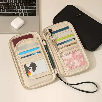 Organizer per accessori da viaggio, custodia per documenti, porta carte, portafoglio da viaggio per la famiglia, porta passaporto impermeabile.