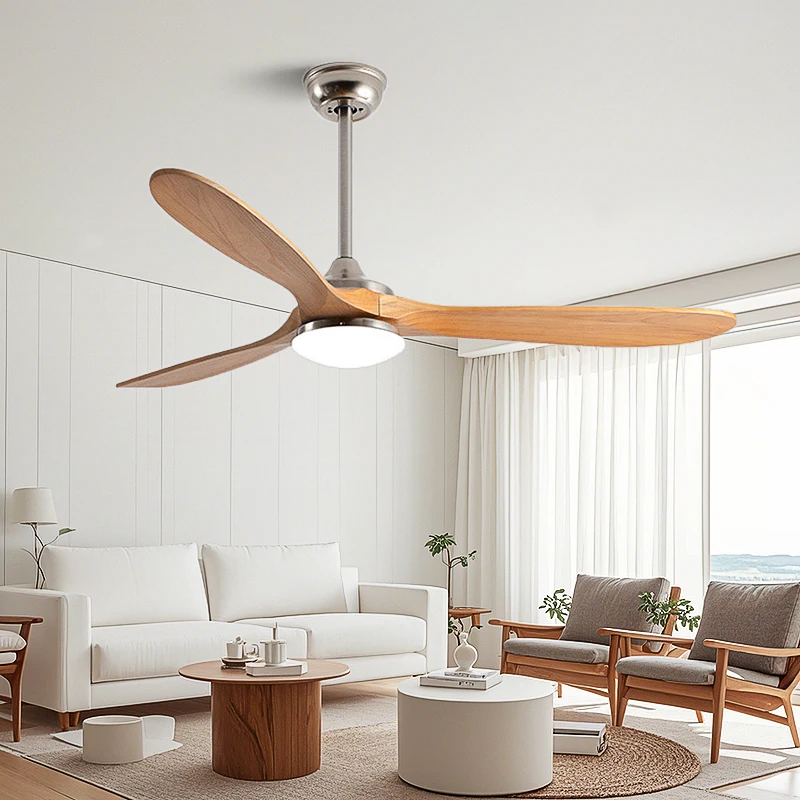 70inch Large Size Wood DC Ceiling Fan Industrial Fans with 24W LED Light And Remote Control Wood Fans for Home Ventilador Tech
