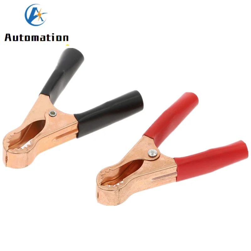 50A Red + Black 80mm Crocodile Car Caravan Van Battery Test Lead Clips 2/10Pcs Alligator Clips Connector Plug Power