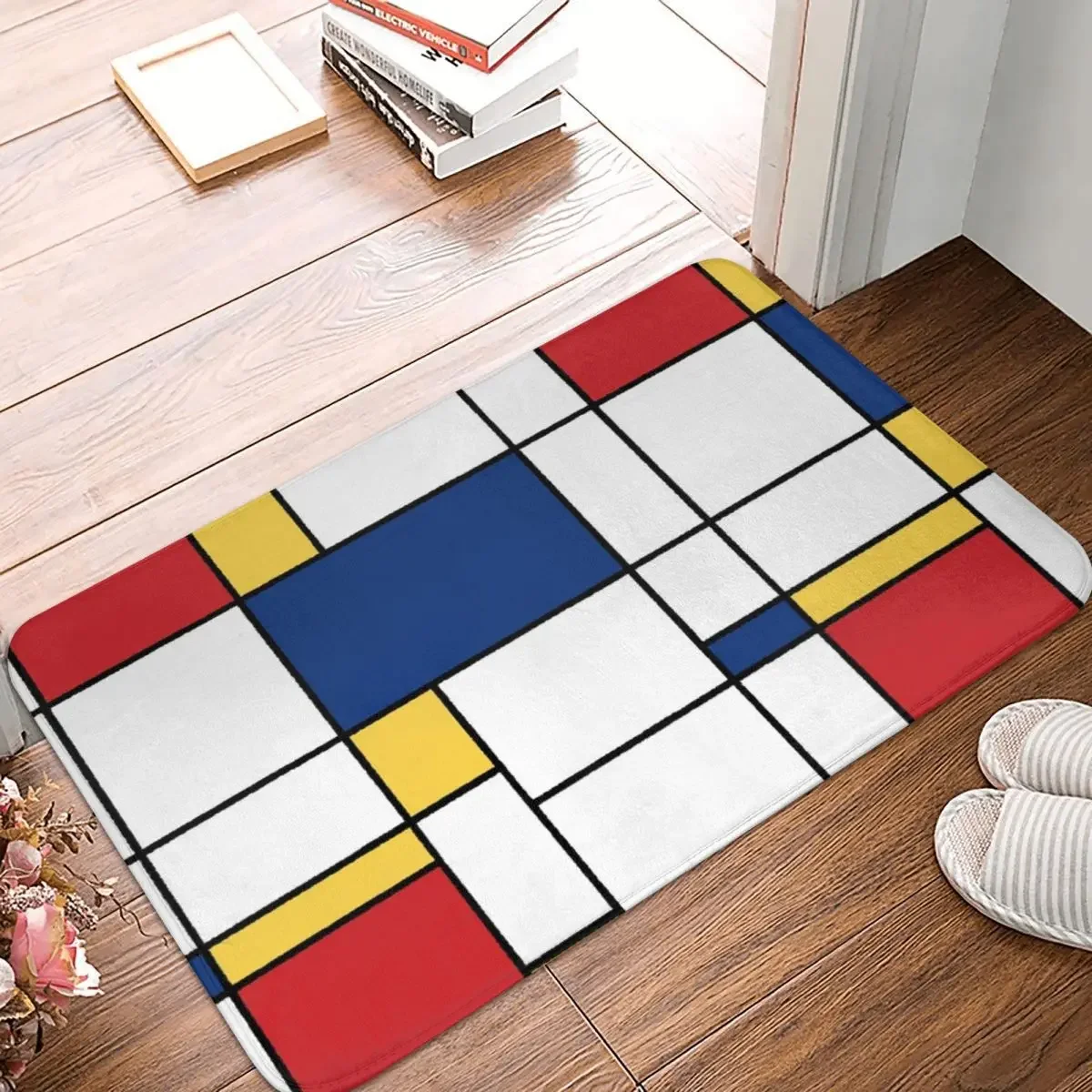 

Mondrian Abstract Art Deco Graphic Doormat Rug Carpet Mat Footpad Polyester Anti-slip Antiwear Entrance Kitchen Bedroom Balcony