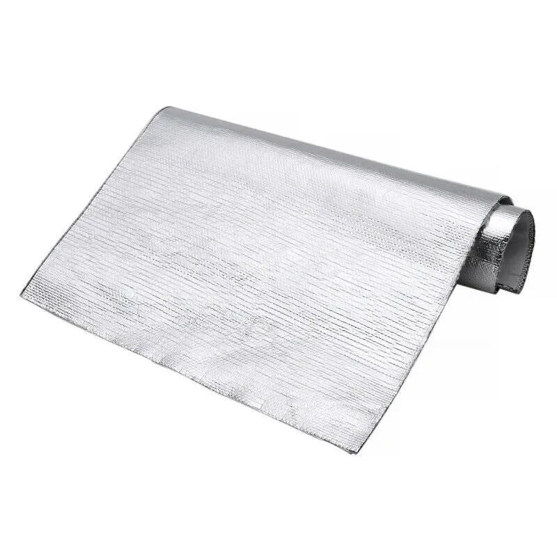 Aluminum Fiber Car Fender Heat Sound Insulation Mat 800 Celsius Shielding Exhaust Bonnet Engine Film Wrap 25x50cm sound insulation mat heat insulation mat