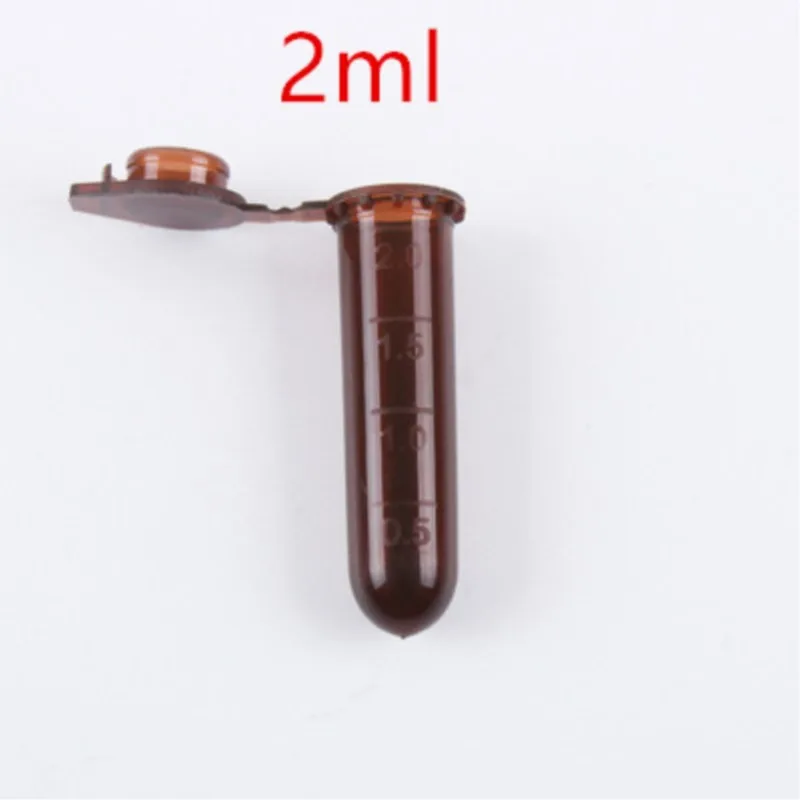 0.5/1.5/2/5/10/15ml plastic brown lucifugal centrifuge tube Micro Laboratory Test Tubing Vial lab sample container with cap plastic test tubes centrifuge tube