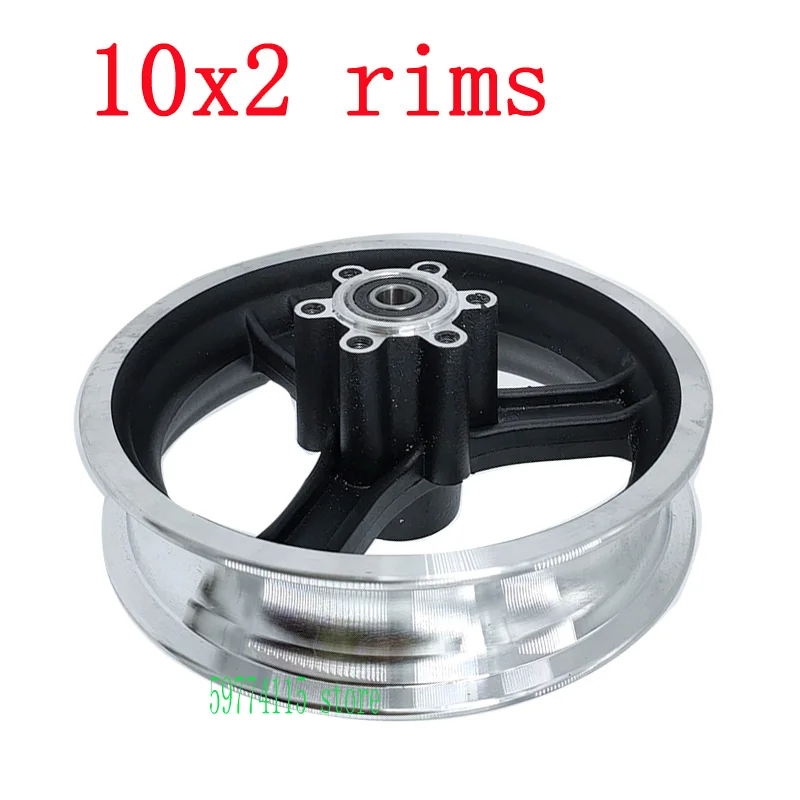 10 Inch Electric Scooter Wheel Hub 10 Inch Aluminum Alloy Wheel Rims 10x2 10x2.125 10x2.50 10x2.25 10x70-6.5 Tires Rims