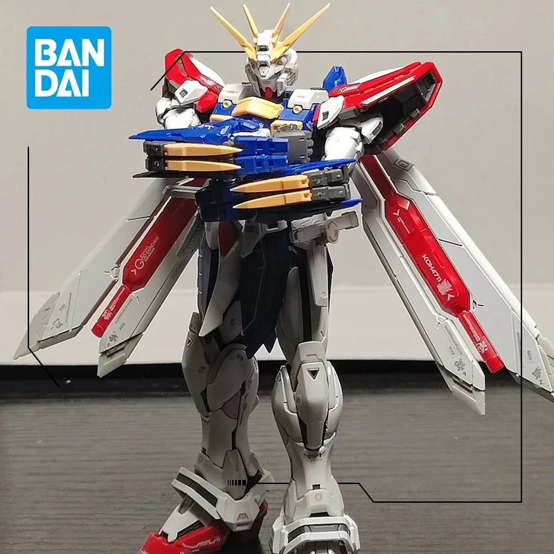 

Original Bandai Anime God Gundam Rg 1/144 Gf13-017 Action Figure New Mobile Report Wing Plastic Figurine Model Doll Kit Kid Gift