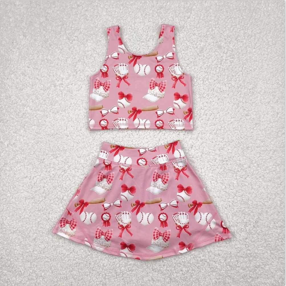 طفل فتاة الصيف رياضية Acive ارتداء مع القلاع الزرقاء سترة يوجا أعلى الرياضة Skorts طفل الفتيات الملابس فساتين مجموعات