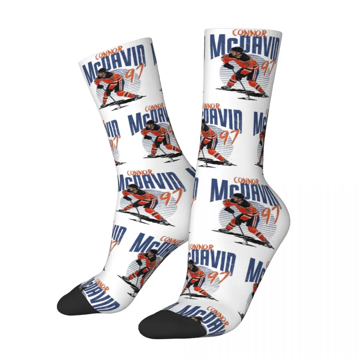 

Connor McDavid 97 For Edmonton Oilers Fans Socks Harajuku Super Soft Stockings All Season Long Socks Accessories for Man Woman