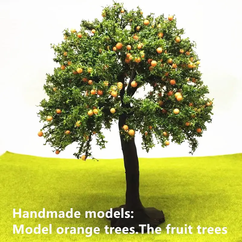 1pcs Hand-made microscene model orange tree fruit tree height 17-27cm height can be customized enthusiasts accessory materials 3